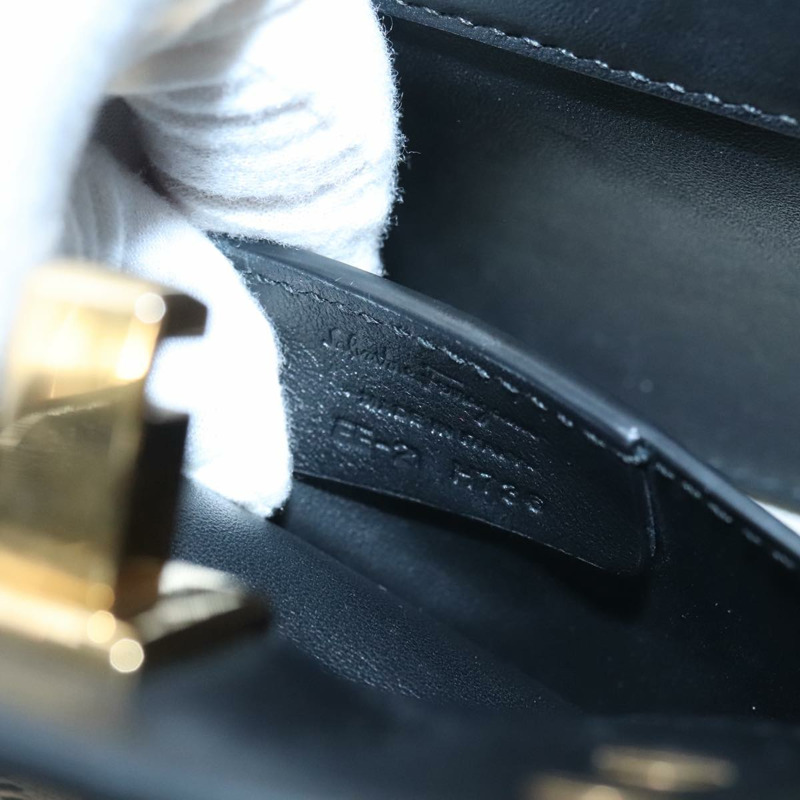 【日本直送】Salvatore Ferragamo Gancini 帆布皮革兩用包 白色 黑色 正品 104438V-10