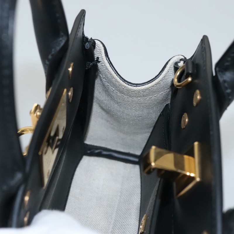 【日本直送】Salvatore Ferragamo Gancini 帆布皮革兩用包 白色 黑色 正品 104438V-22