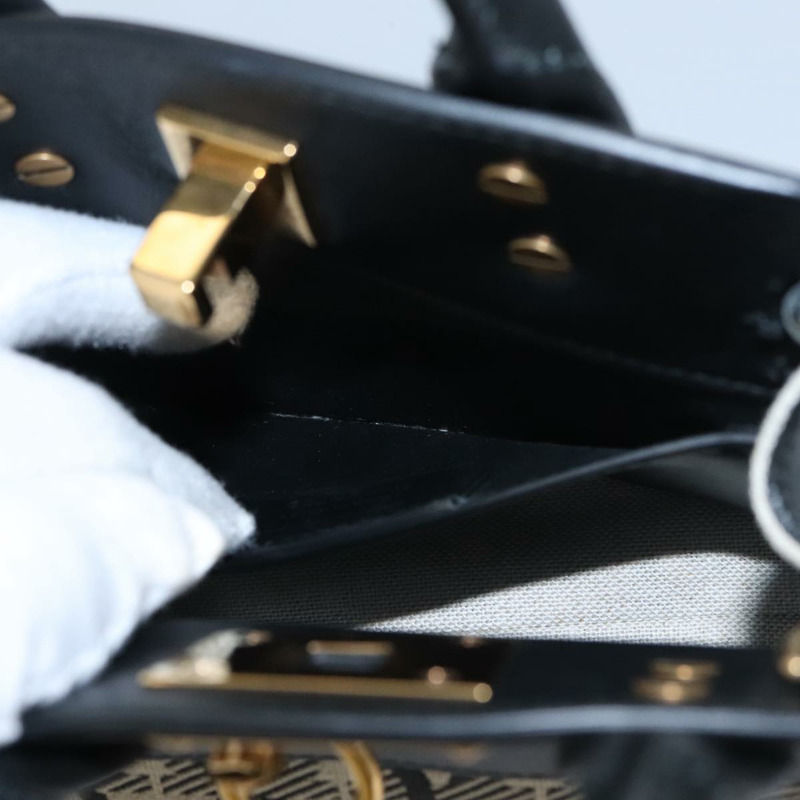 【日本直送】Salvatore Ferragamo Gancini 帆布皮革兩用包 白色 黑色 正品 104438V-23