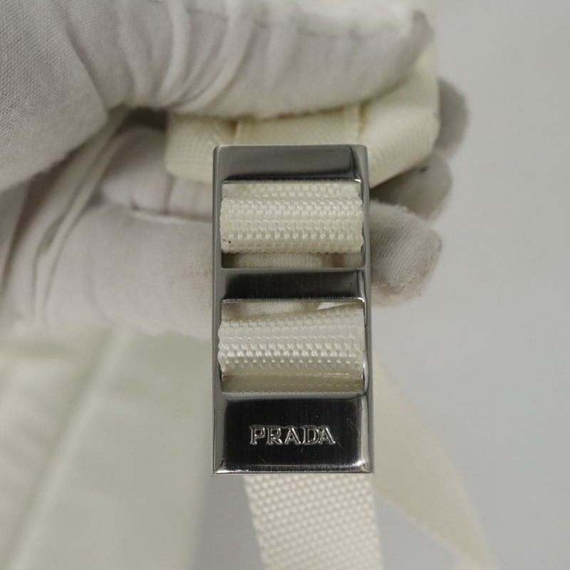 【日本直送】PRADA 雙肩包 尼龍 白色 銀色 正品 105813SAV-19