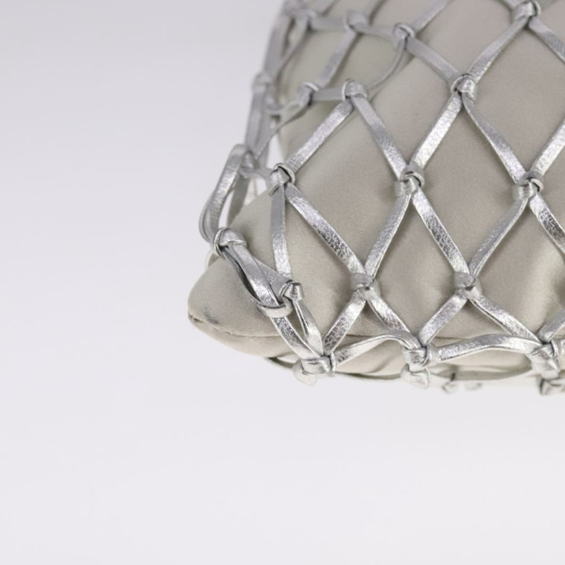 【日本直送】PRADA 鏈條單肩包 緞面銀色 正品 108034SAV-15