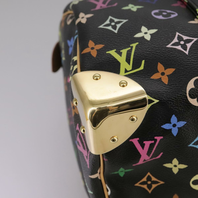 【日本直送】路易威登 Monogram Multicolor Speedy 30 手提包 黑色 M92642 正品 107987SAM-14