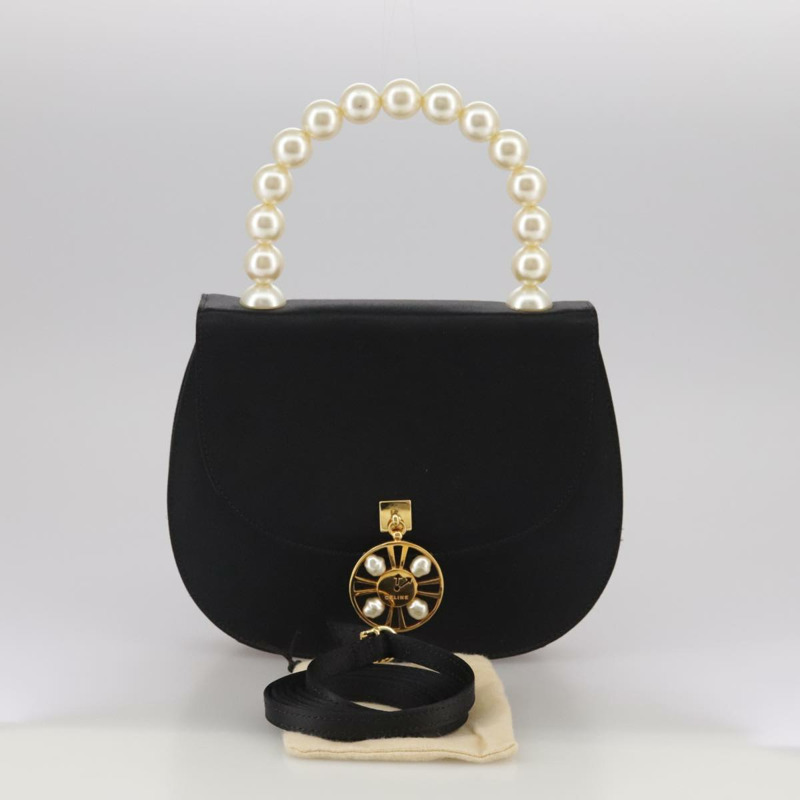 【日本直送】CELINE 緞面雙肩手提包 黑色 正品 107980SM-11