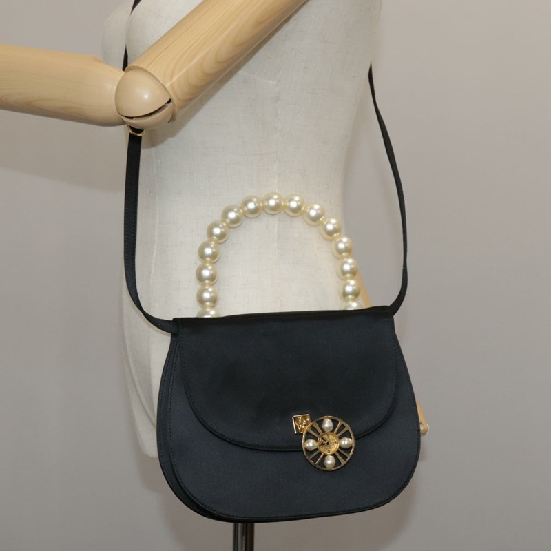 【日本直送】CELINE 緞面雙肩手提包 黑色 正品 107980SM-25