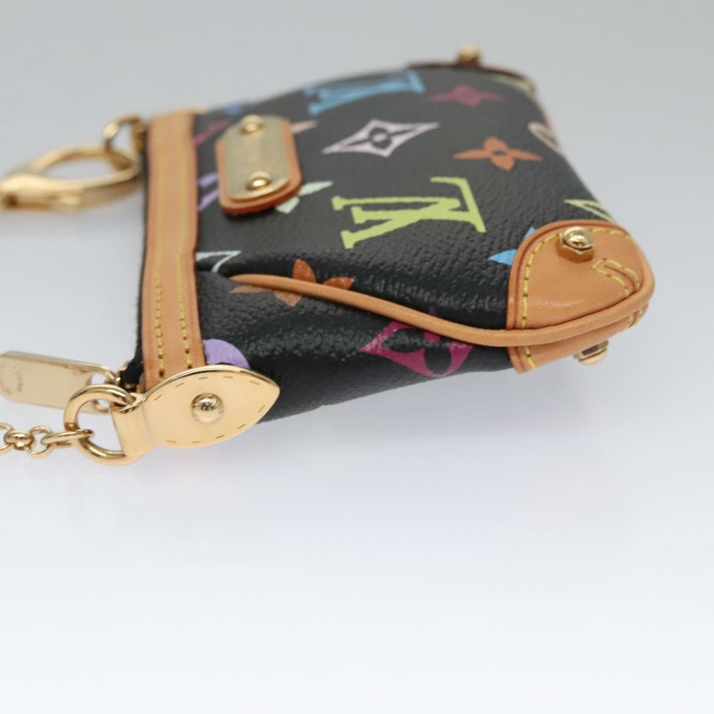 【日本直送】路易威登 Multicolor Pochette Mira PM 手拿包 黑色 M60099 LV 正品 112528SAV-3