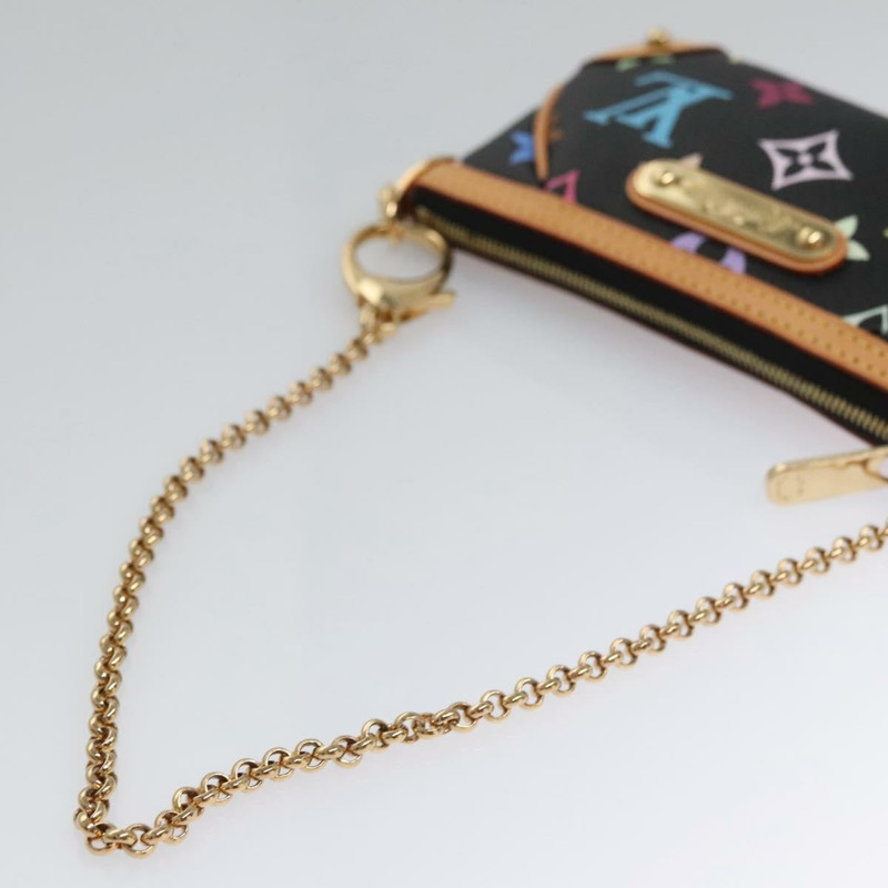 【日本直送】路易威登 Multicolor Pochette Mira PM 手拿包 黑色 M60099 LV 正品 112528SAV-6