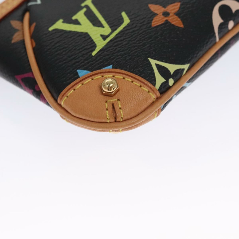 【日本直送】路易威登 Multicolor Pochette Mira PM 手拿包 黑色 M60099 LV 正品 112528SAV-14