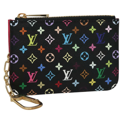 路易威登 Multicolor Pochette Cles NM 零錢包 黑色 M93735 正品 110059SAM