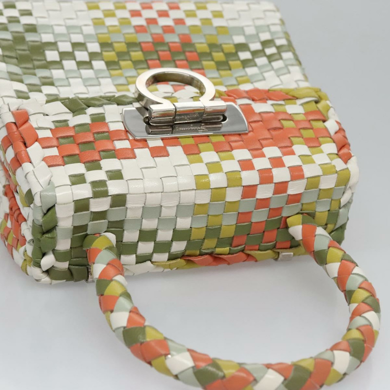 【日本直送】Salvatore Ferragamo Gancini 手提包 皮革 多色 正品 110491SAV-5