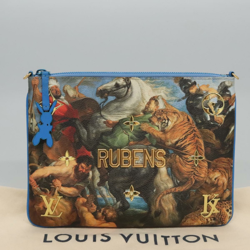 【日本直送】路易威登 Celty Pochette Plat Pouch Koons Rubens M64617 LV Auth 115961SAM-11