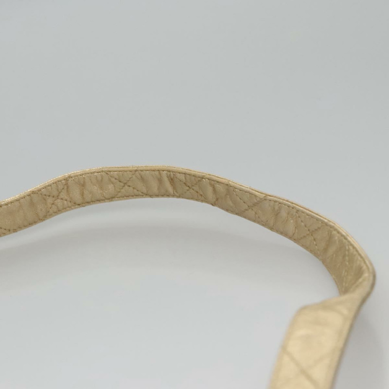 【日本直送】香奈兒 (CHANEL) Matelasse 羊皮單肩包，金色雙C標誌，貨號 114942V-7