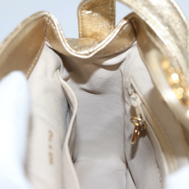 【日本直送】香奈兒 (CHANEL) Matelasse 羊皮單肩包，金色雙C標誌，貨號 114942V-19