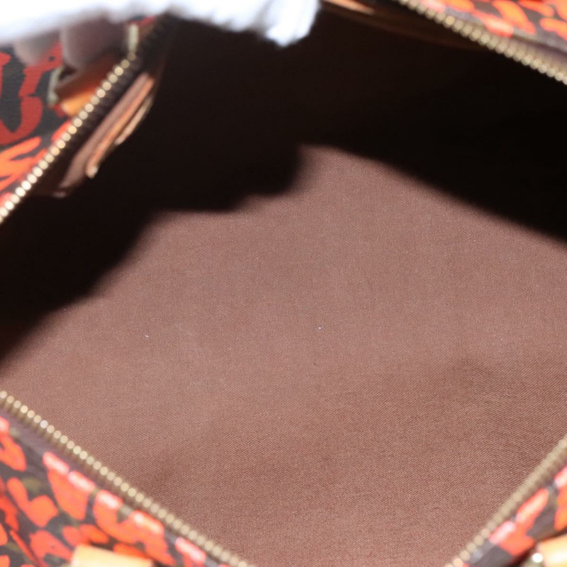 【日本直送】路易威登 Monogram Graffiti Speedy 30 手提包 橙色 M93705 LV Auth BD154M-8