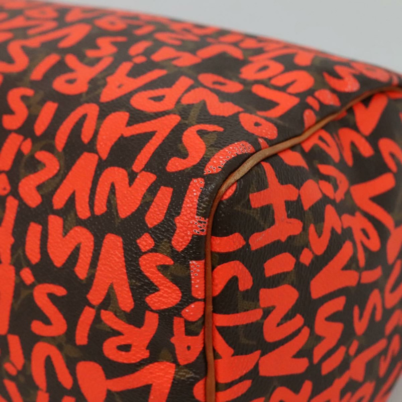【日本直送】路易威登 Monogram Graffiti Speedy 30 手提包 橙色 M93705 LV Auth BD154M-16