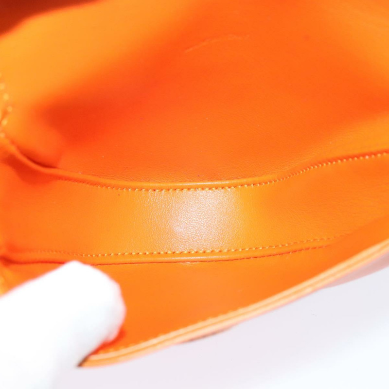 【日本直送】CELINE 三角形單背包 皮革 橘色 正品 MY058M-9