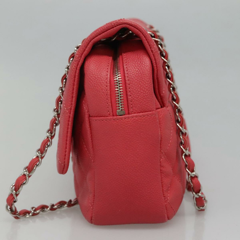 【日本直送】香奈兒 Matelasse 31 鏈條肩背包 小牛皮 粉紅色 CC Auth fm4289V-2