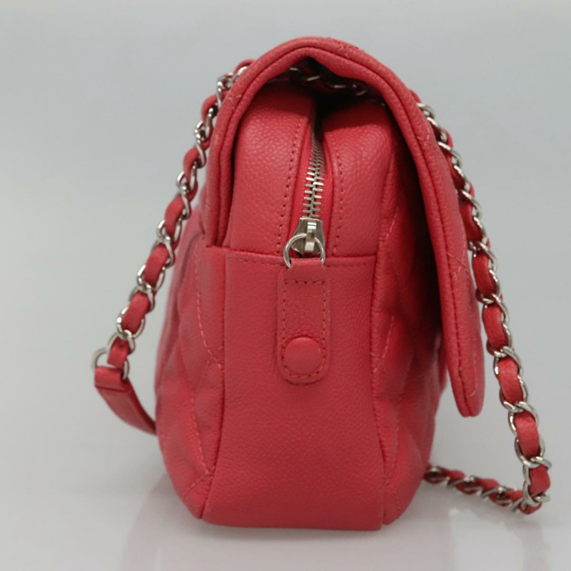 【日本直送】香奈兒 Matelasse 31 鏈條肩背包 小牛皮 粉紅色 CC Auth fm4289V-3