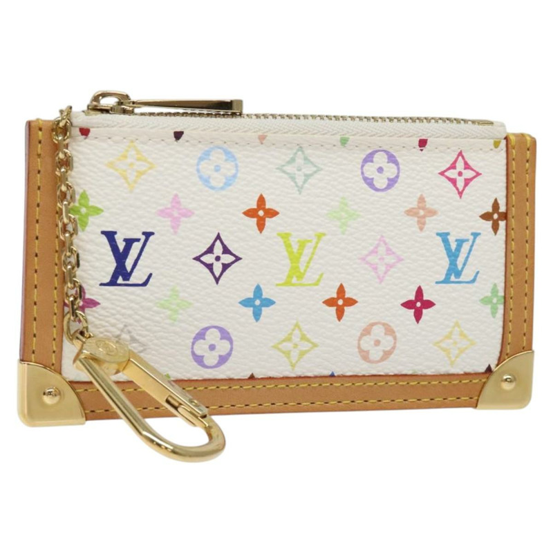 【日本直送】路易威登 Monogram Multicolor Pochette Cles 手拿包 白色 M92655 正品 116241SAM-0