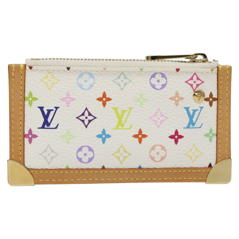 【日本直送】路易威登 Monogram Multicolor Pochette Cles 手拿包 白色 M92655 正品 116241SAM-1