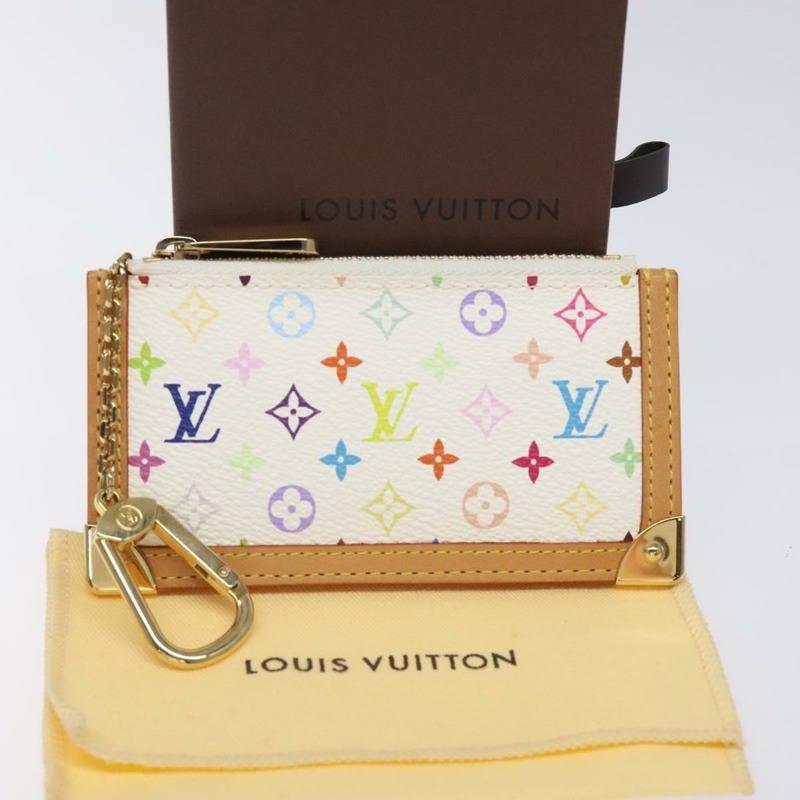 【日本直送】路易威登 Monogram Multicolor Pochette Cles 手拿包 白色 M92655 正品 116241SAM-11