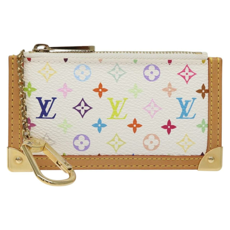 【日本直送】路易威登 Monogram Multicolor Pochette Cles 手拿包 白色 M92655 正品 116241SAM-12
