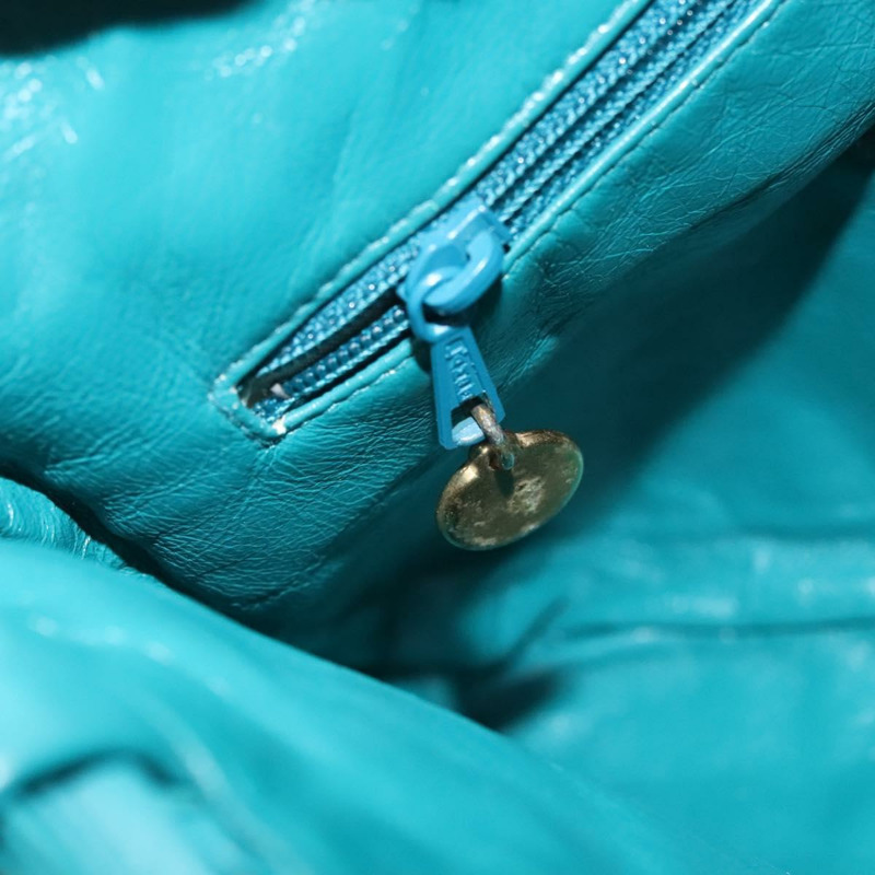 【日本直送】香奈兒單肩背包，皮革材質，土耳其藍，CC標誌，正品 BD1096SAM-21