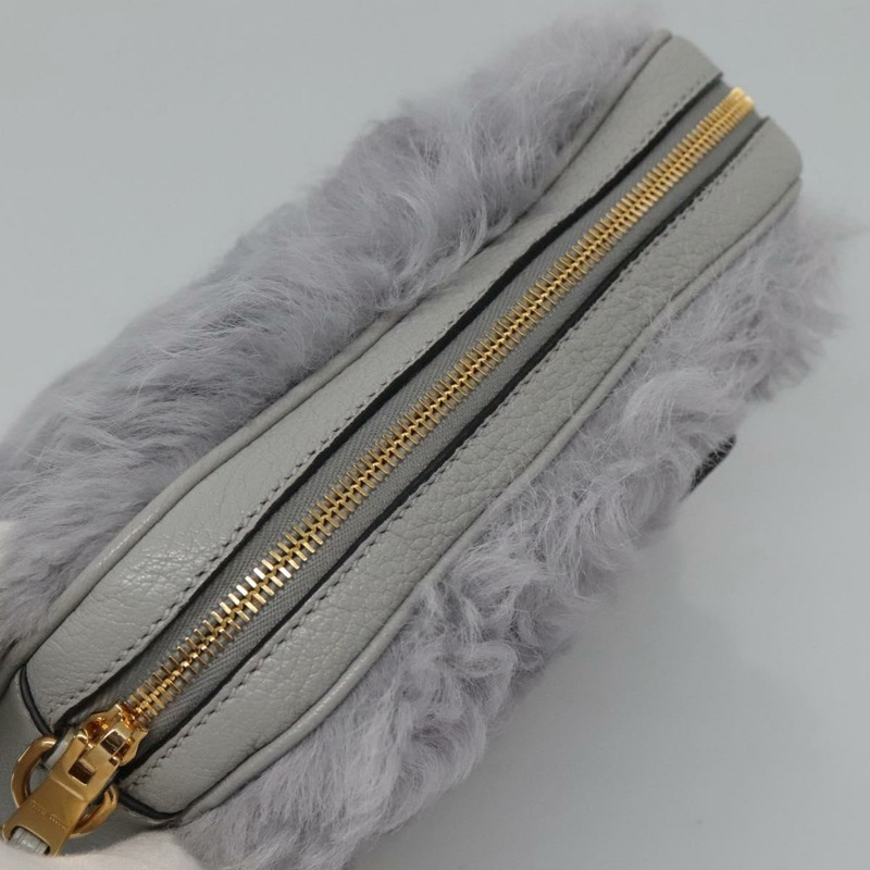 【日本直送】Miu Miu 灰色皮革肩背包 正品 BD1196V-4