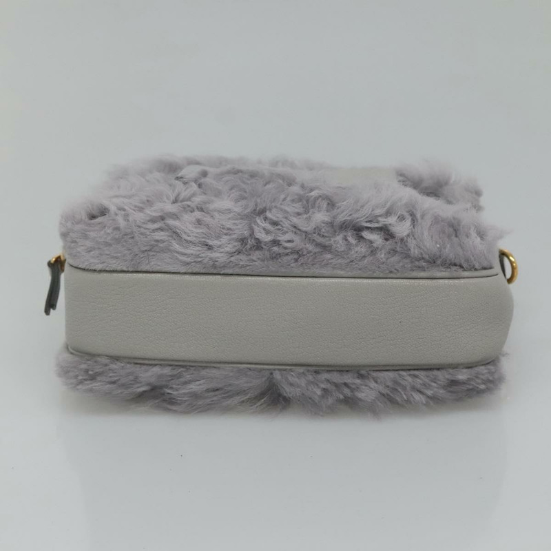 【日本直送】Miu Miu 灰色皮革肩背包 正品 BD1196V-5