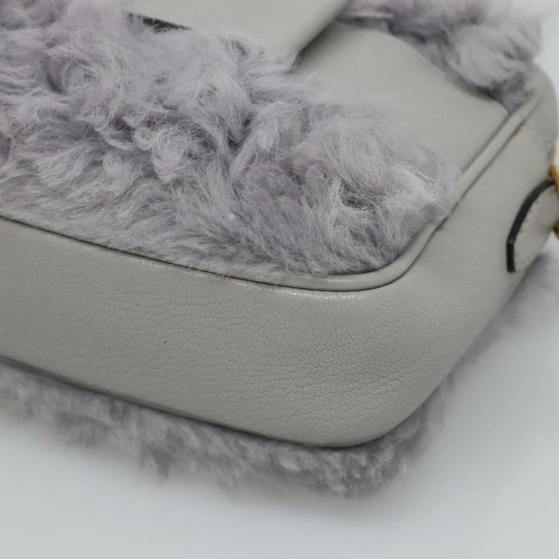 【日本直送】Miu Miu 灰色皮革肩背包 正品 BD1196V-6