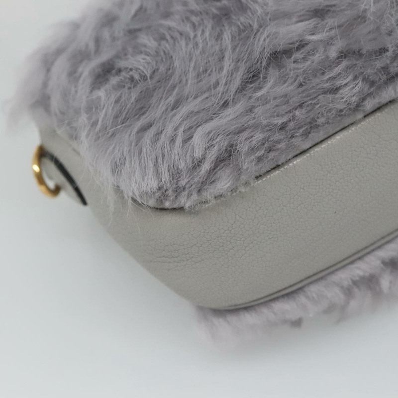【日本直送】Miu Miu 灰色皮革肩背包 正品 BD1196V-15