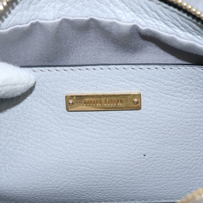 【日本直送】Miu Miu 灰色皮革肩背包 正品 BD1196V-16