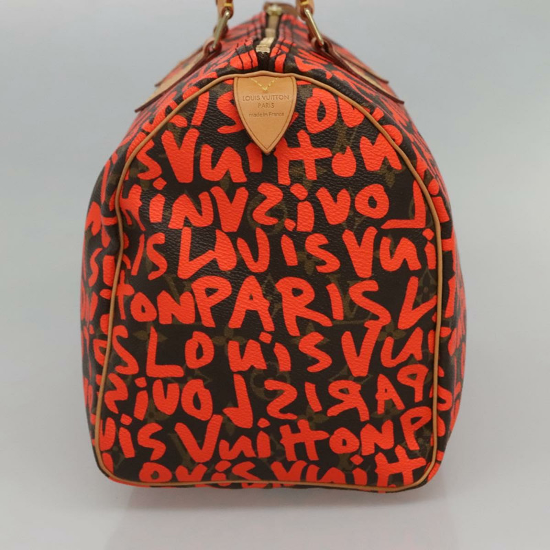 【日本直送】路易威登 Monogram Graffiti Speedy 30 手提包 橙色 M93705 正品 BD1094SM-2