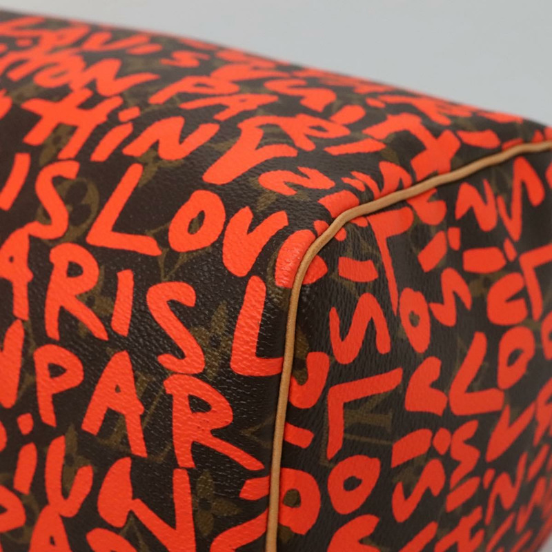 【日本直送】路易威登 Monogram Graffiti Speedy 30 手提包 橙色 M93705 正品 BD1094SM-7
