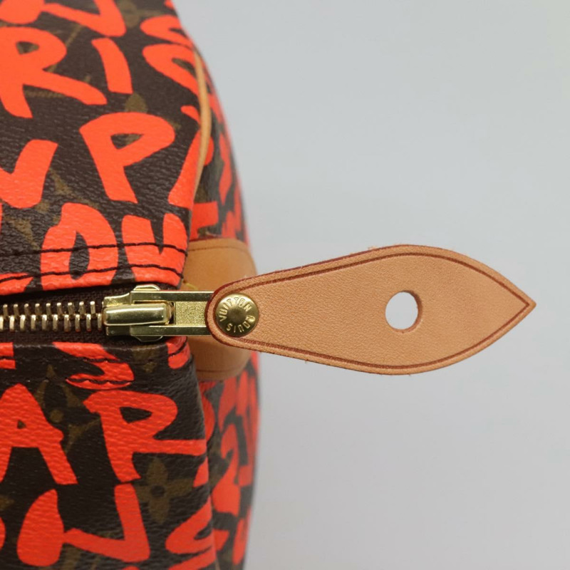 【日本直送】路易威登 Monogram Graffiti Speedy 30 手提包 橙色 M93705 正品 BD1094SM-8