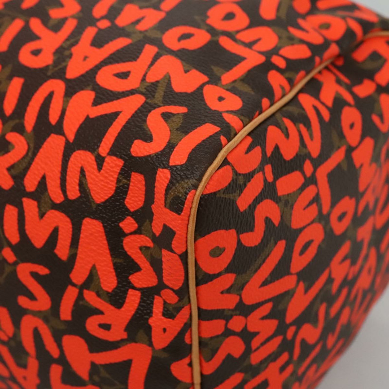 【日本直送】路易威登 Monogram Graffiti Speedy 30 手提包 橙色 M93705 正品 BD1094SM-15