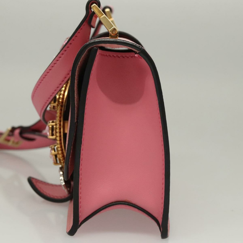 【日本直送】Miu Miu 粉紅金色皮革肩背包，正品 BD1584SAM-2