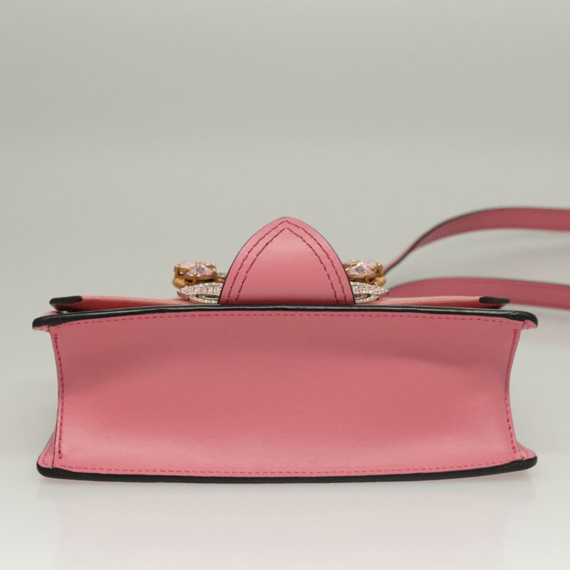 【日本直送】Miu Miu 粉紅金色皮革肩背包，正品 BD1584SAM-4