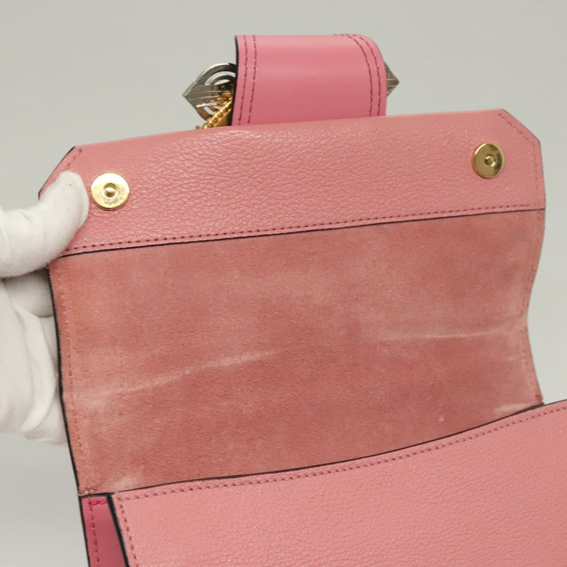 【日本直送】Miu Miu 粉紅金色皮革肩背包，正品 BD1584SAM-8