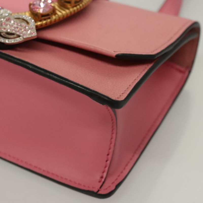 【日本直送】Miu Miu 粉紅金色皮革肩背包，正品 BD1584SAM-14