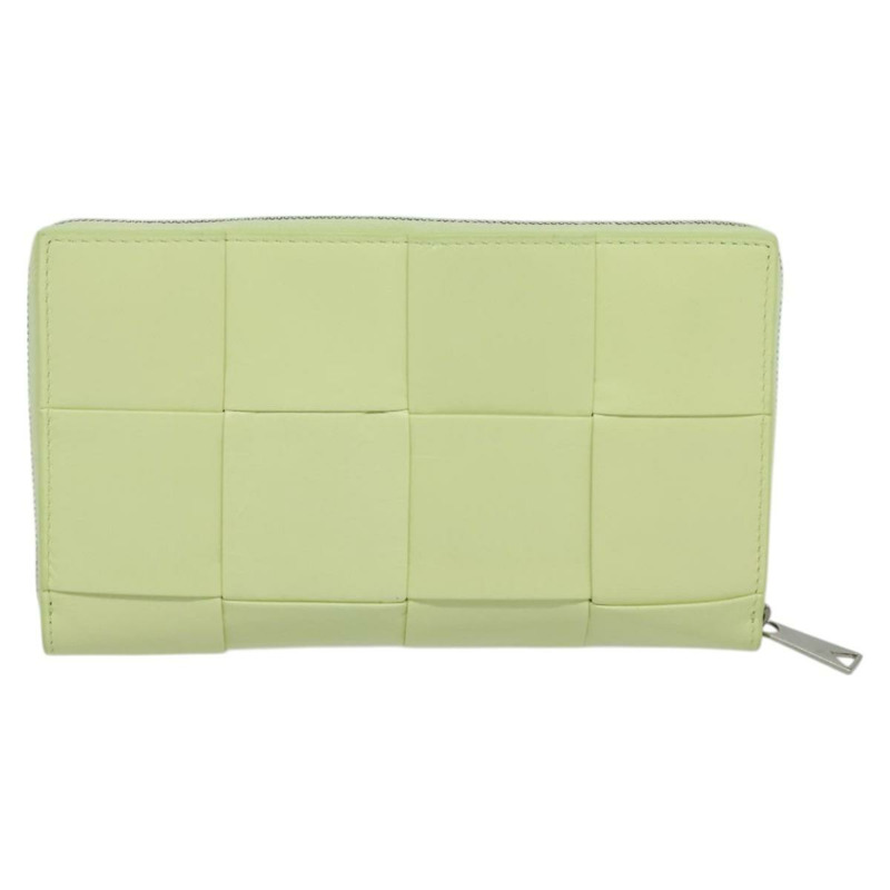 【日本直送】BOTTEGA VENETA INTRECCIATO 皮夾皮革青檸綠正品 117269M-1