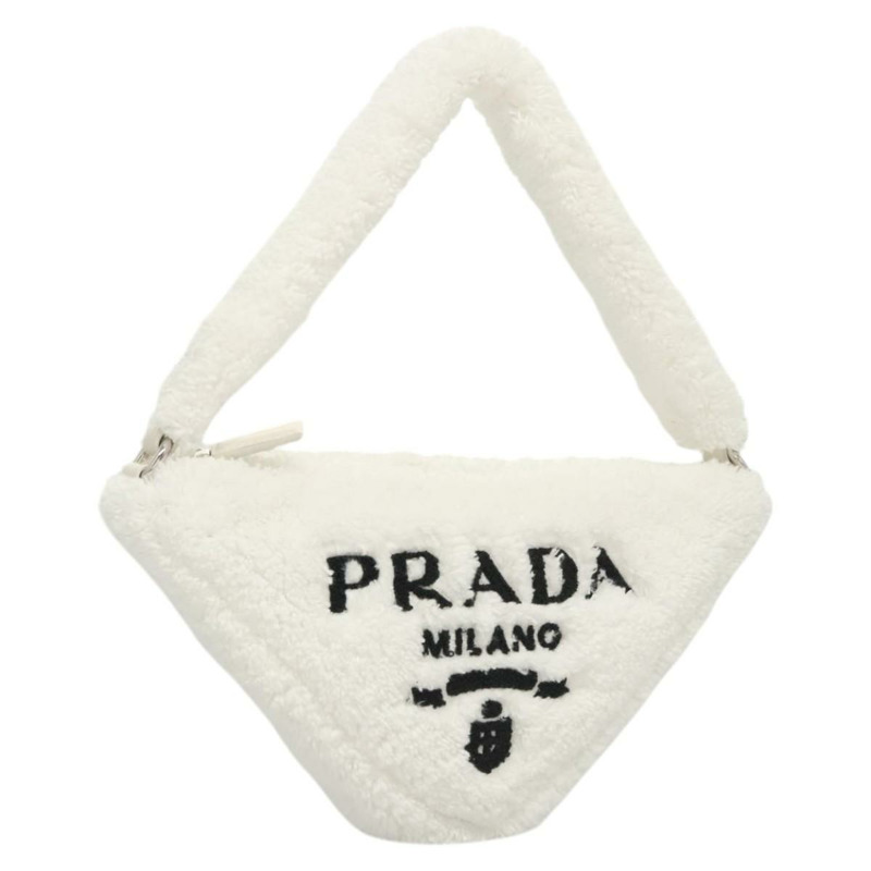 【日本直送】PRADA 肩背包 Pile 白色銀色 Auth MX183SAM-0