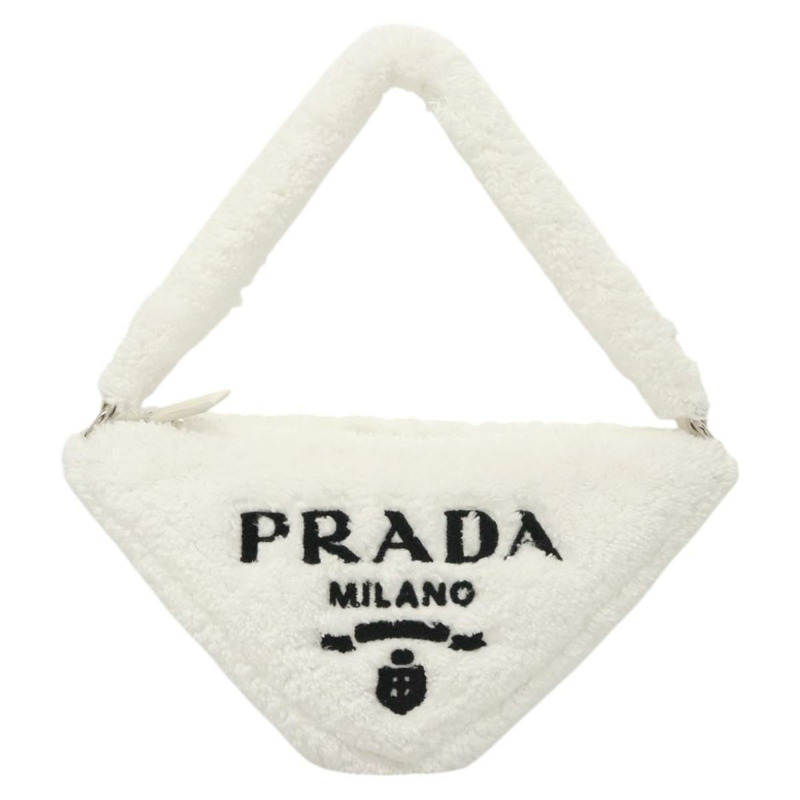 【日本直送】PRADA 肩背包 Pile 白色銀色 Auth MX183SAM-12