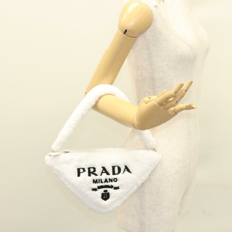 【日本直送】PRADA 肩背包 Pile 白色銀色 Auth MX183SAM-21