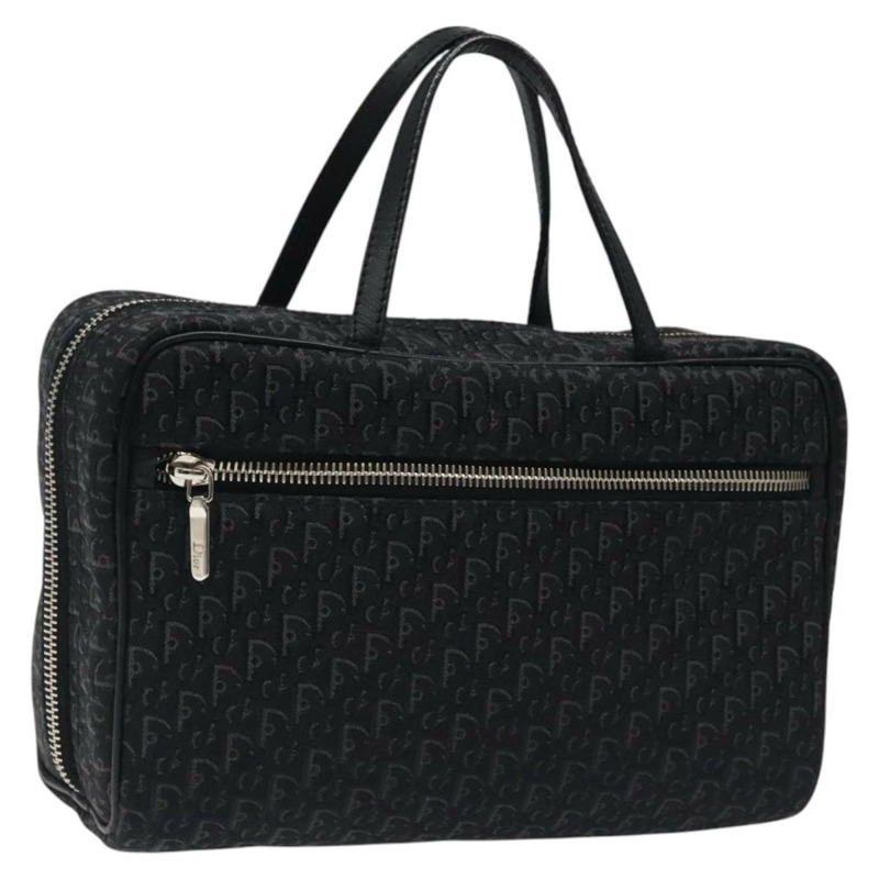 【日本直送】Christian Dior Trotter帆布手提包 黑色銀色 正品 117320M-0