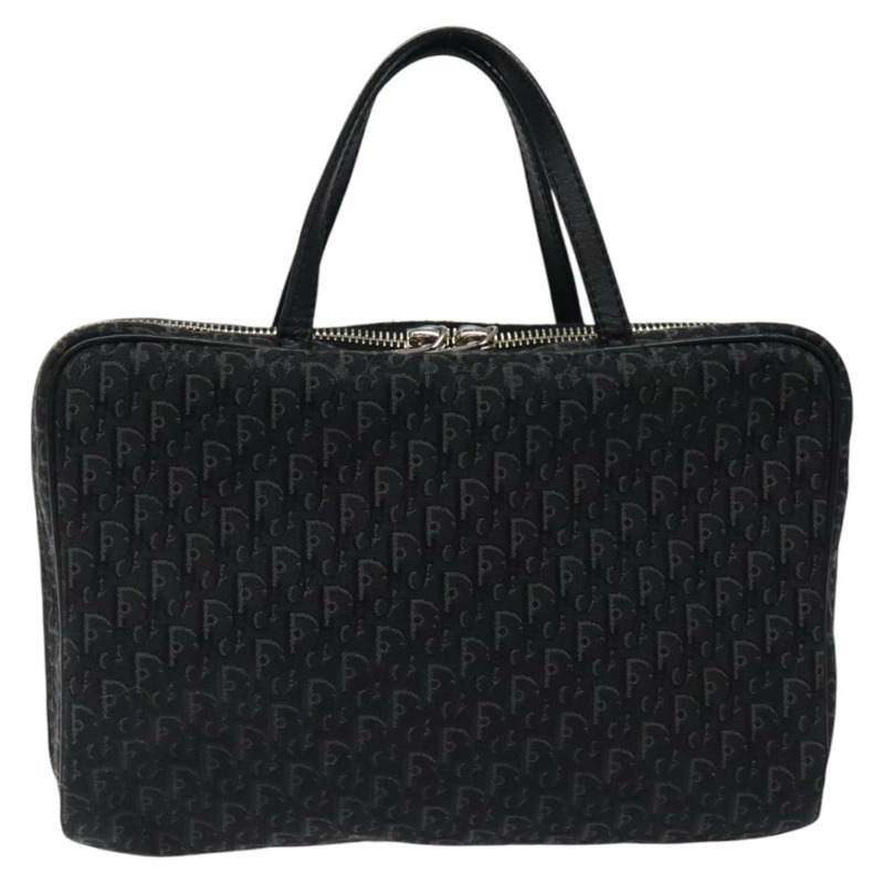 【日本直送】Christian Dior Trotter帆布手提包 黑色銀色 正品 117320M-1
