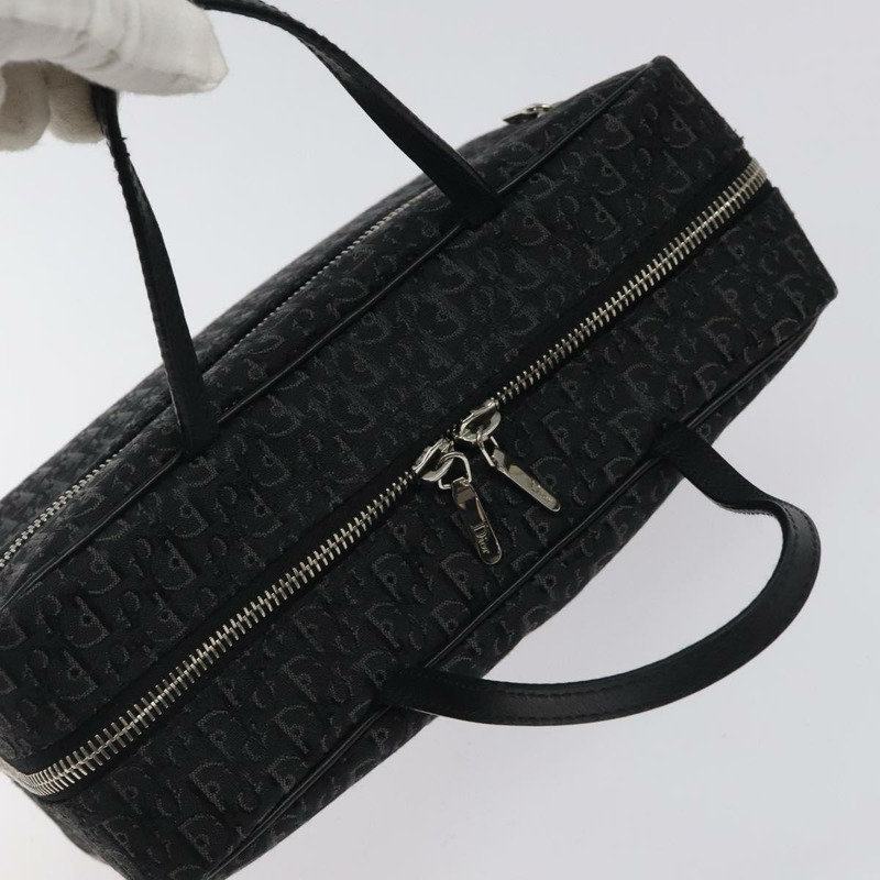 【日本直送】Christian Dior Trotter帆布手提包 黑色銀色 正品 117320M-5