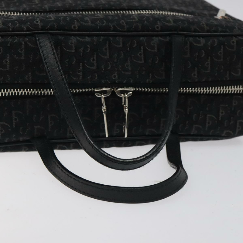 【日本直送】Christian Dior Trotter帆布手提包 黑色銀色 正品 117320M-6