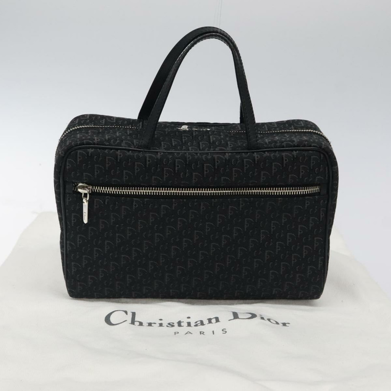 【日本直送】Christian Dior Trotter帆布手提包 黑色銀色 正品 117320M-11