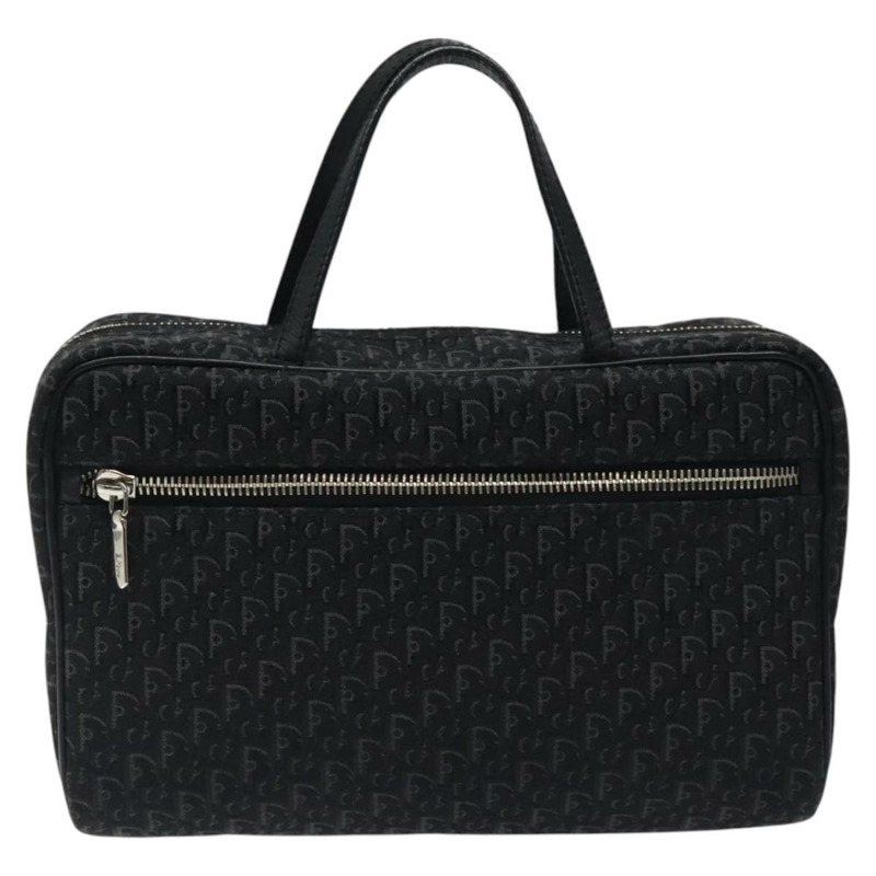 【日本直送】Christian Dior Trotter帆布手提包 黑色銀色 正品 117320M-12