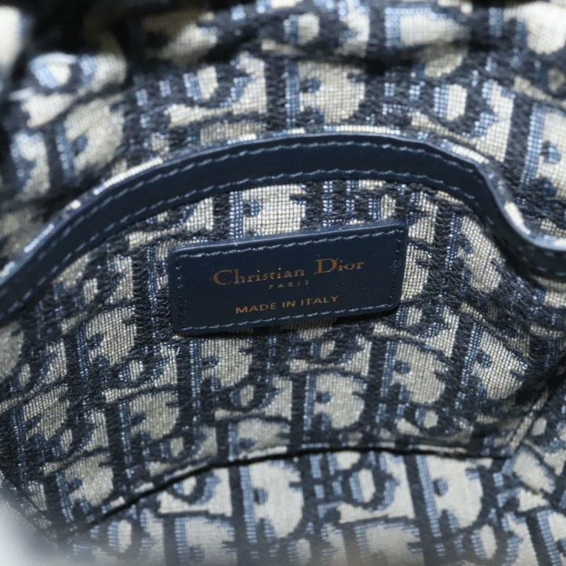 【日本直送】Christian Dior Oblique 藤編單肩包，藤條材質，海軍藍、棕色、金色，正品 BA1114SAM-8